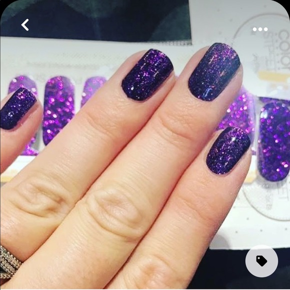 *Retired* Color Street: Ibiza Nights | Purple Black Glitter Sparkle Party Fall - Picture 8 of 13